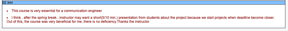 EE 644 - Spring 2016